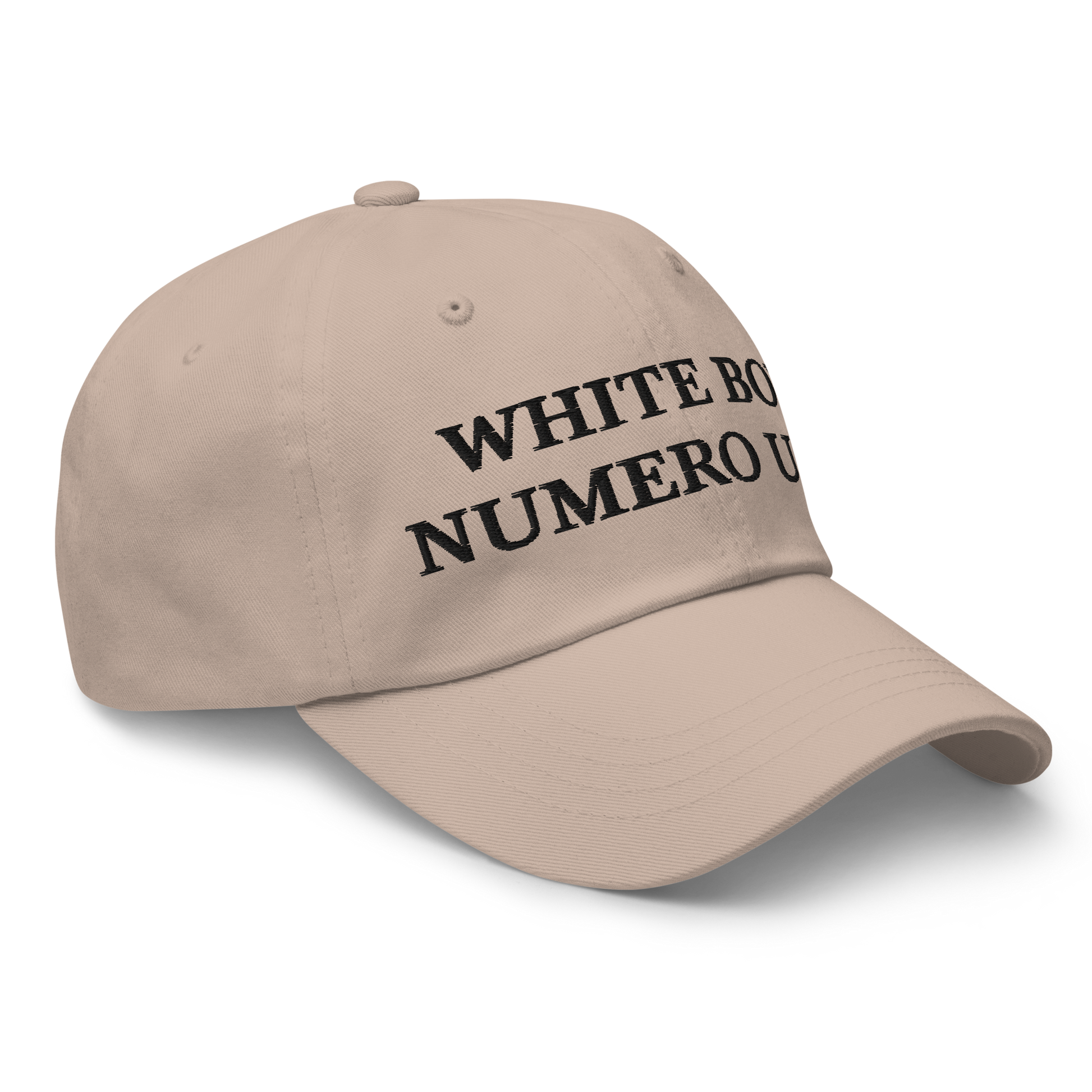 WHITE BOY SUMMER - White Boy Of The Year - "White Boy Numero Uno" - Black Embroidered Baseball Cap - Hat 