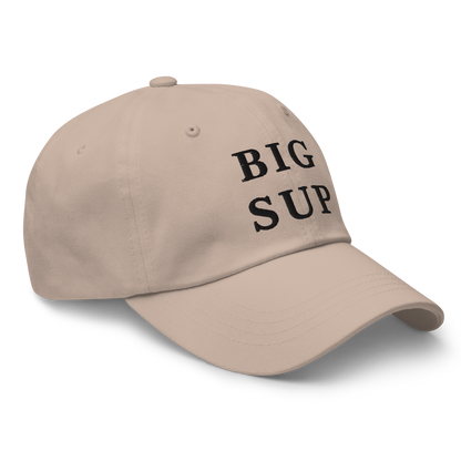WHITE BOY SUMMER - Sup? - "Big Sup" - Black Embroidered Baseball Cap - Hat 