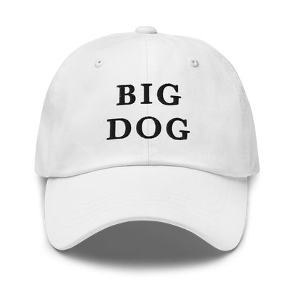WHITE BOY SUMMER - Big Dog - "Big Dog" - Black Embroidered Baseball Cap - Hat White