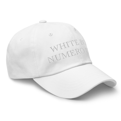 WHITE BOY SUMMER - White Boy Of The Year - "White Boy Numero Uno" - White Embroidered Baseball Cap - Hat 