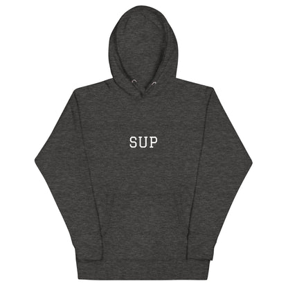 WHITE BOY SUMMER - Sup? - "Sup" - Classic Cotton Hoodie - Hoodie Charcoal Heather