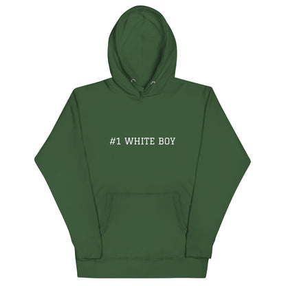 WHITE BOY SUMMER - White Boy Of The Year - "#1 White Boy" - Classic Cotton Hoodie - Hoodie Forest Green