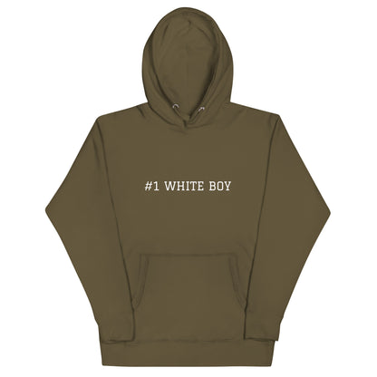 WHITE BOY SUMMER - White Boy Of The Year - "#1 White Boy" - Classic Cotton Hoodie - Hoodie Military Green