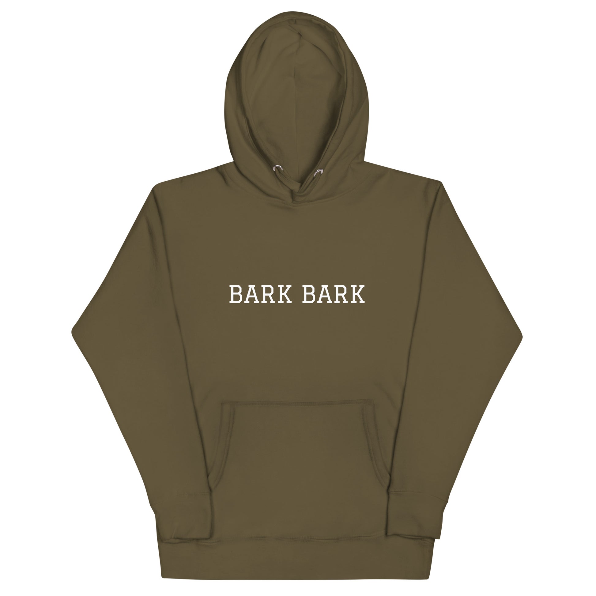 WHITE BOY SUMMER - Big Dog - "Bark Bark" - Classic Cotton Hoodie - Hoodie Military Green