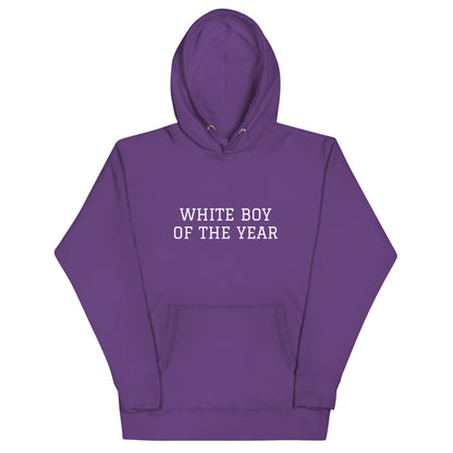 WHITE BOY SUMMER - White Boy Of The Year - "White Boy Of The Year" - Classic Cotton Hoodie - Hoodie Purple