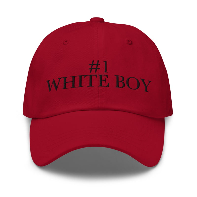 #1 WHITE BOY Cranberry front mockup