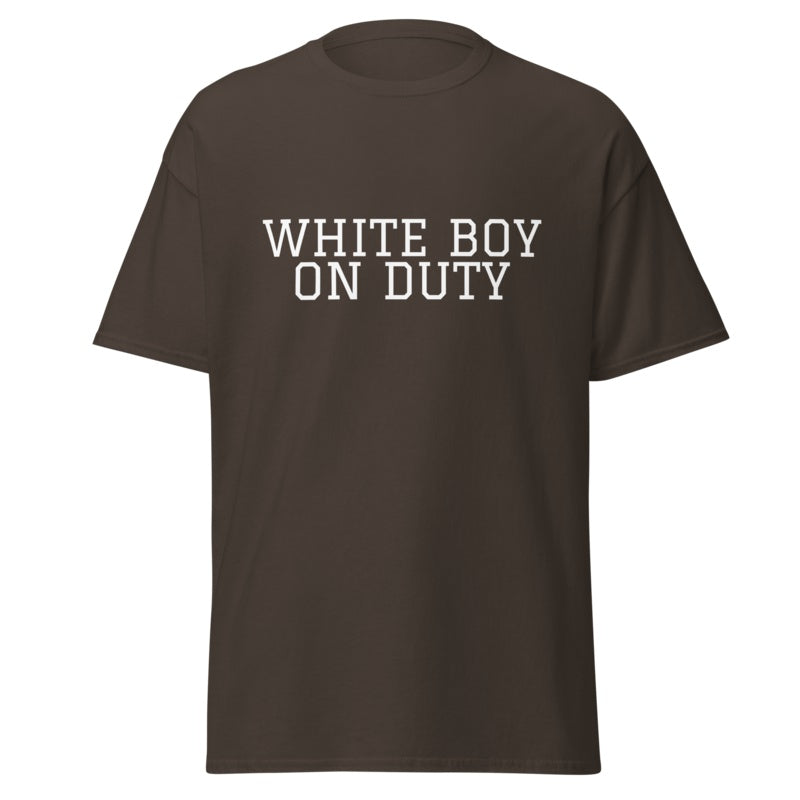 WHITE BOY ON DUTY Dark Chocolate front mockup