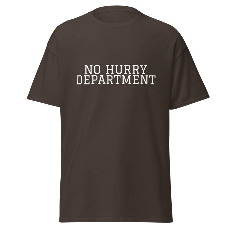 NO HURRY DEPARTMENT Dark Chocolate front mockup