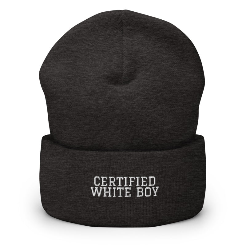 CERTIFIED WHITE BOY Dark Grey front mockup