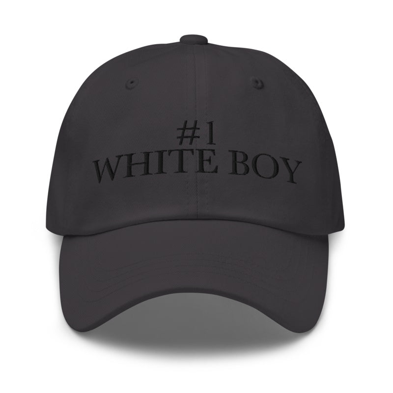 #1 WHITE BOY Dark Grey front mockup