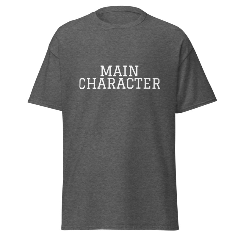 MAIN CHARACTER Dark Heather front mockup