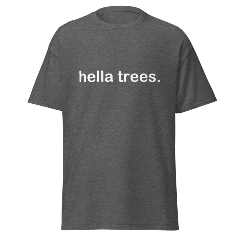 HELLA TREES Dark Heather front mockup