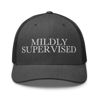 MILDLY SUPERVISED Dark Heather Gray front mockup