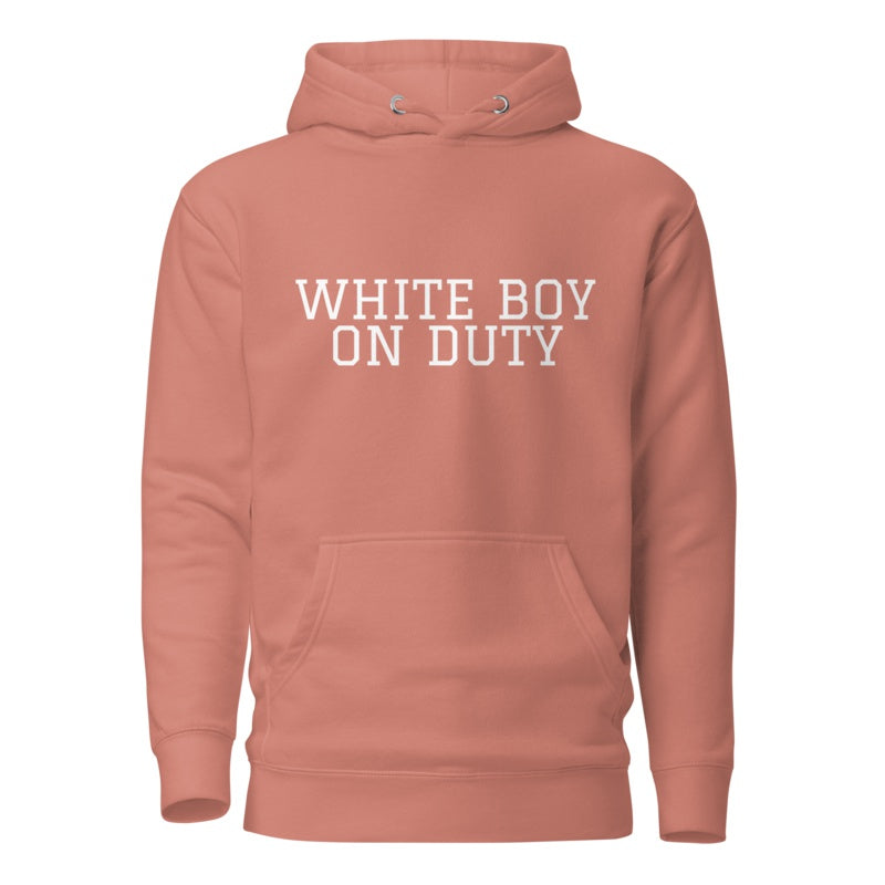 WHITE BOY ON DUTY Dusty Rose front mockup