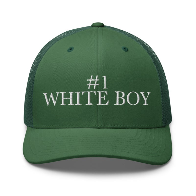 #1 WHITE BOY Evergreen front mockup