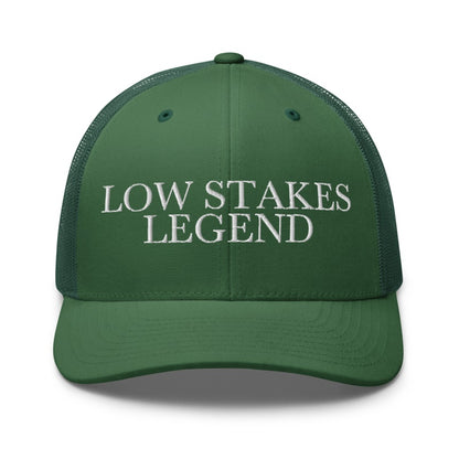 LOW STAKES LEGEND Evergreen front mockup