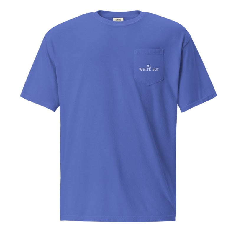 #1 WHITE BOY Flo Blue front mockup