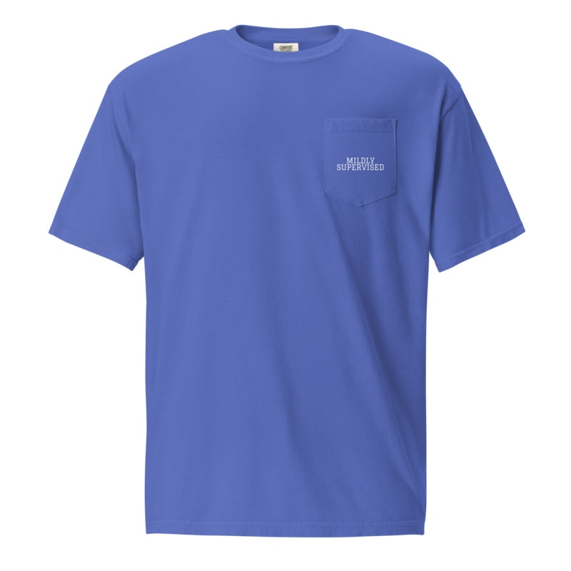 MILDLY SUPERVISED Flo Blue front mockup