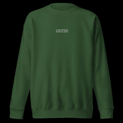 CERTIFIED WHITE BOY Forest Green front embroidered mockup