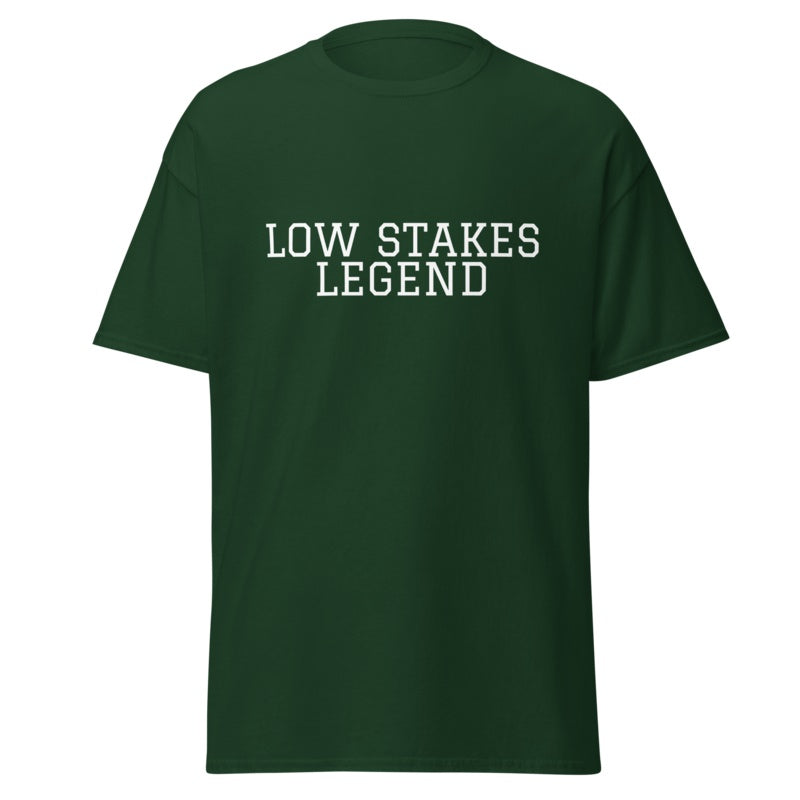 LOW STAKES LEGEND Forest Green front mockup