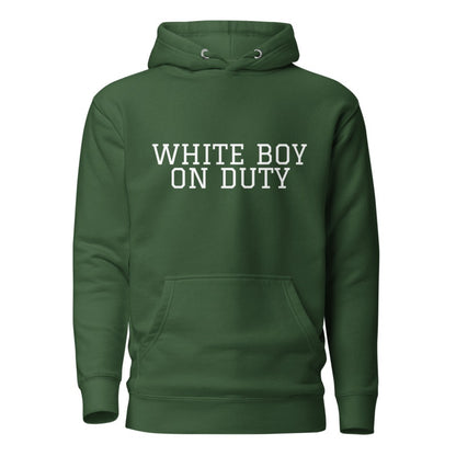 WHITE BOY ON DUTY Forest Green front mockup