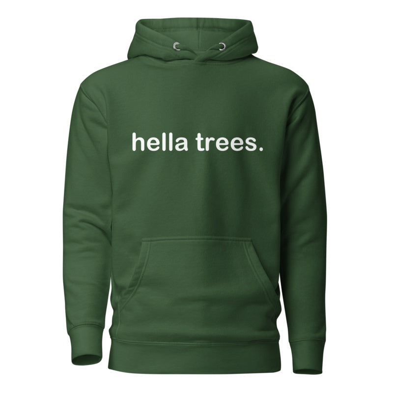 HELLA TREES Forest Green front mockup