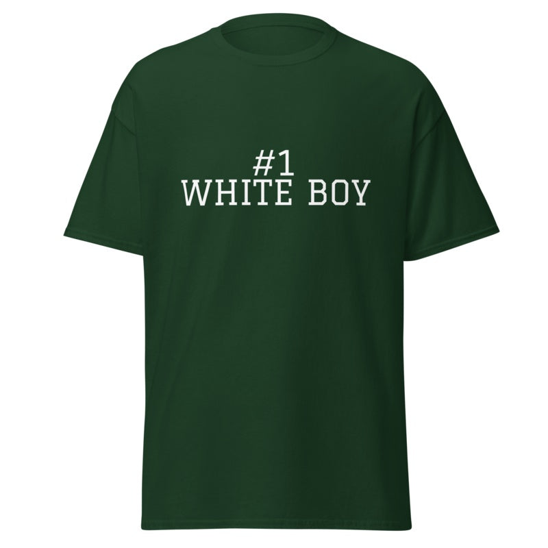 #1 WHITE BOY Forest Green front mockup