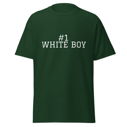 #1 WHITE BOY Forest Green front mockup