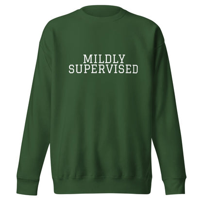 MILDLY SUPERVISED Forest Green front mockup