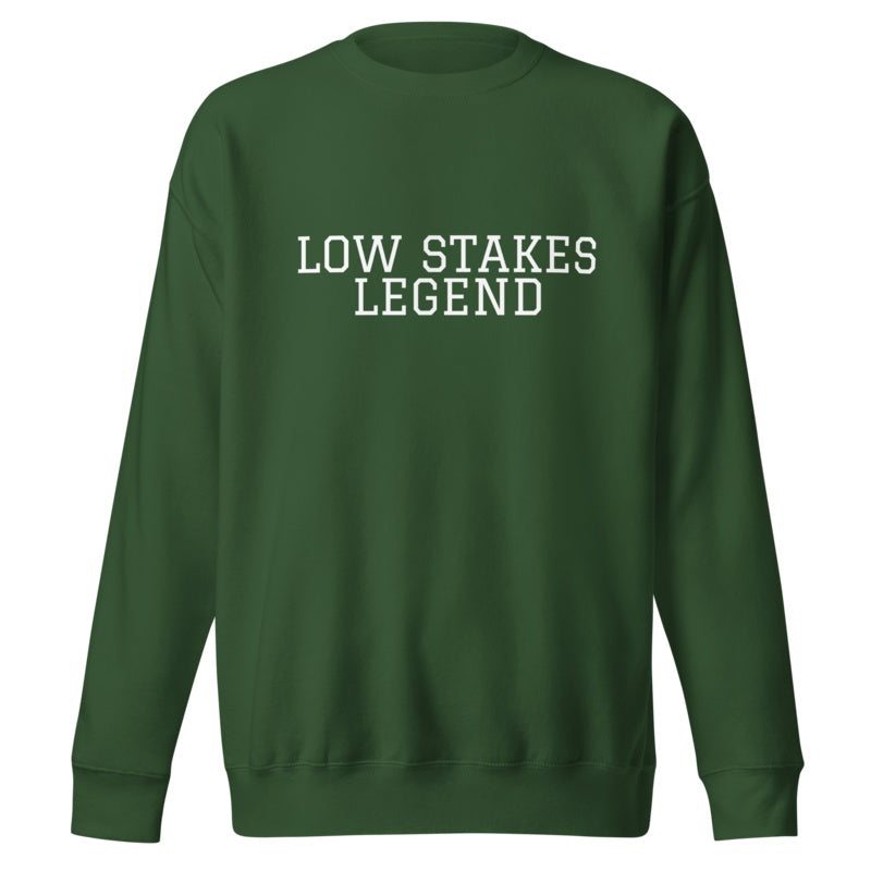 LOW STAKES LEGEND Forest Green front mockup