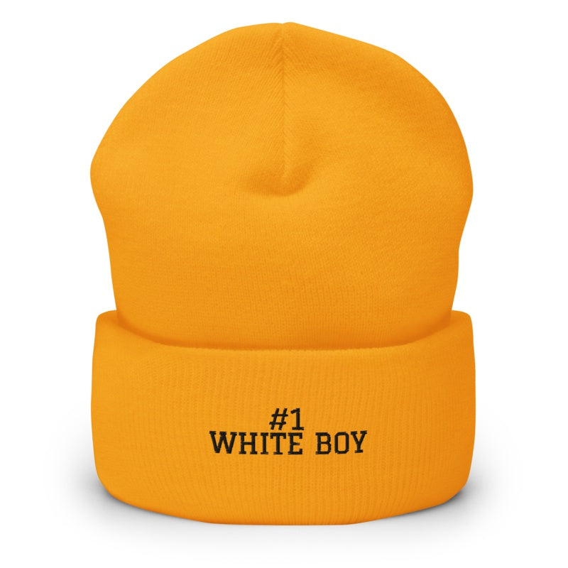 #1 WHITE BOY Gold front mockup