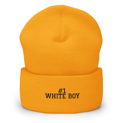 #1 WHITE BOY Gold front mockup