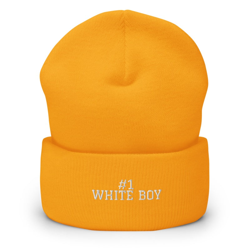 #1 WHITE BOY Gold front mockup