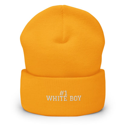 #1 WHITE BOY Gold front mockup