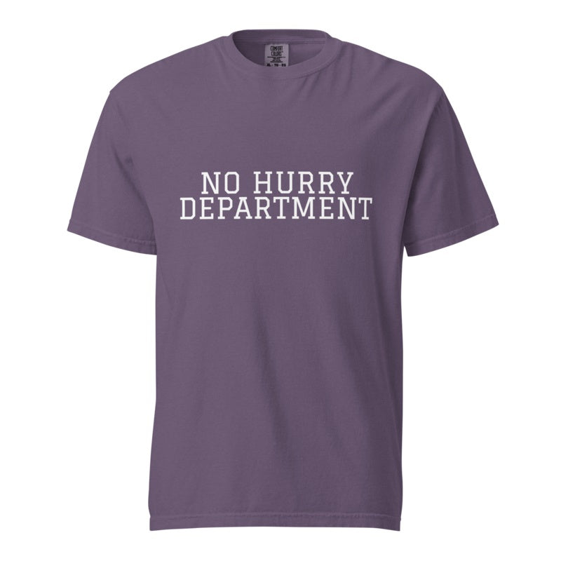 NO HURRY DEPARTMENT Grape front mockup