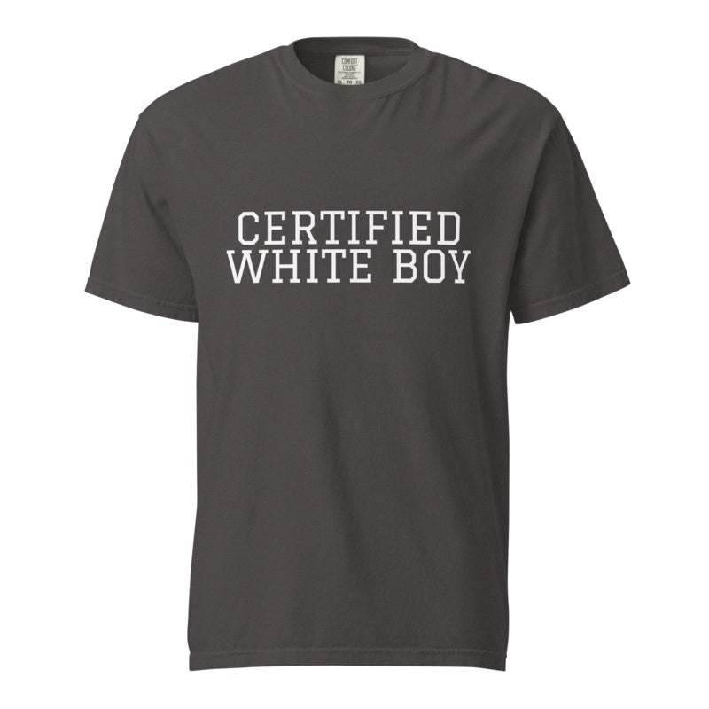 CERTIFIED WHITE BOY Graphite front mockup