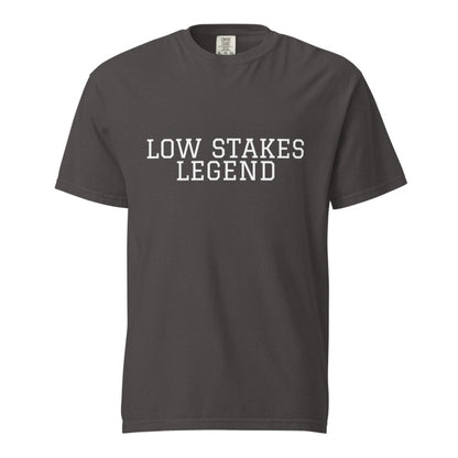 LOW STAKES LEGEND Graphite front mockup