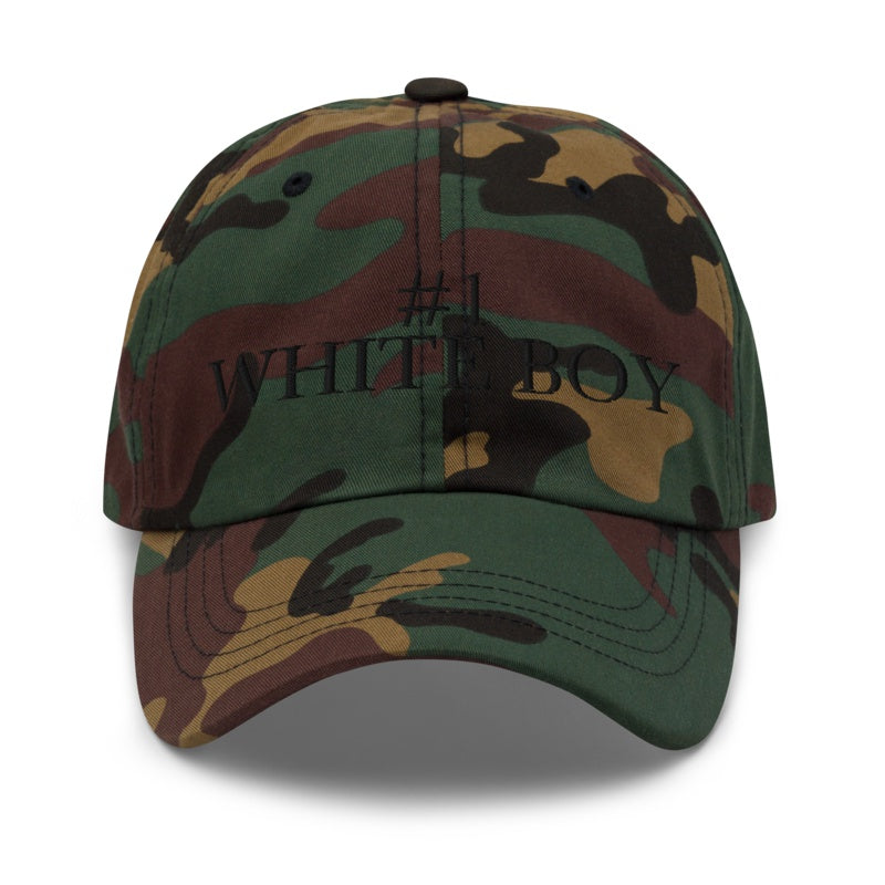#1 WHITE BOY Green Camo front mockup