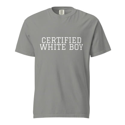 CERTIFIED WHITE BOY Grey front mockup