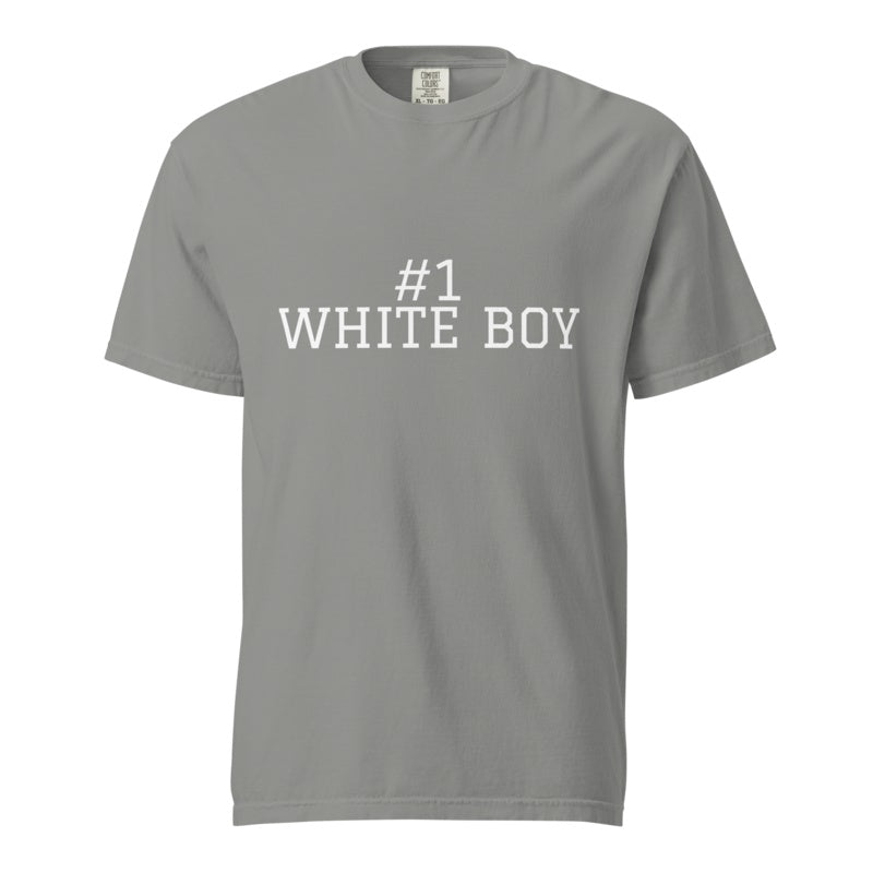 #1 WHITE BOY Grey front mockup