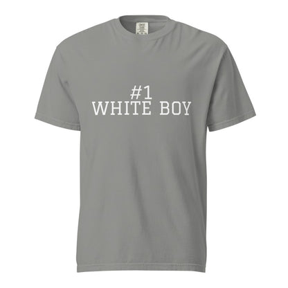 #1 WHITE BOY Grey front mockup