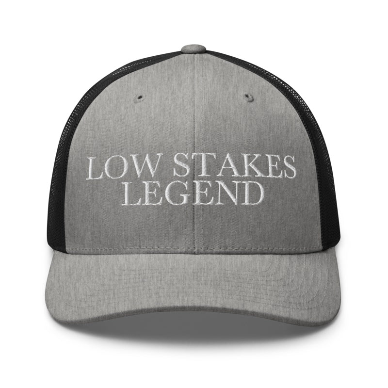 LOW STAKES LEGEND Heather/ Black front mockup