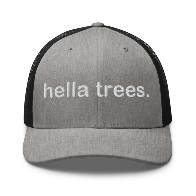 HELLA TREES Heather/ Black front mockup
