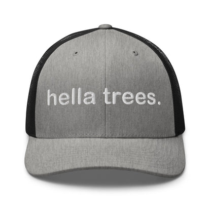 HELLA TREES Heather/ Black front mockup