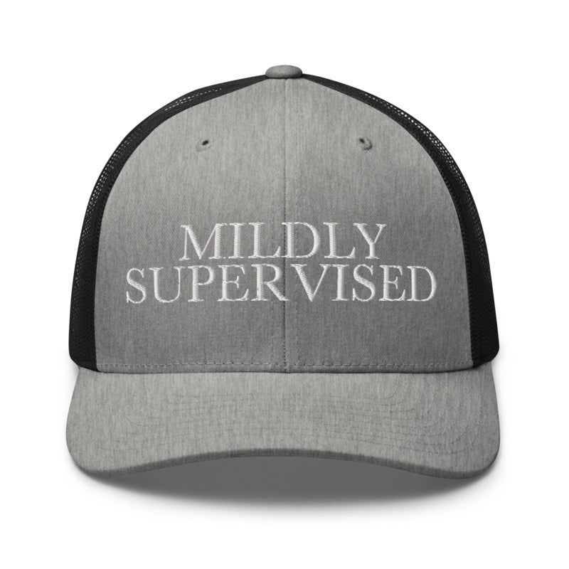 MILDLY SUPERVISED Heather/ Black front mockup