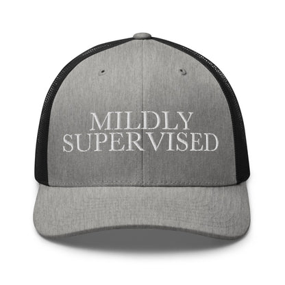 MILDLY SUPERVISED Heather/ Black front mockup