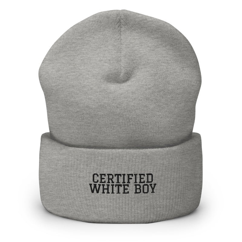 CERTIFIED WHITE BOY Heather Grey front mockup