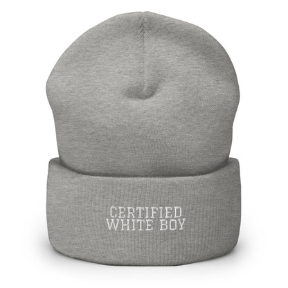 CERTIFIED WHITE BOY Heather Grey front mockup