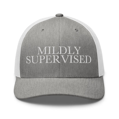 MILDLY SUPERVISED Heather Grey/White front mockup