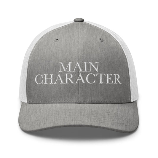 MAIN CHARACTER Heather Grey/White front mockup